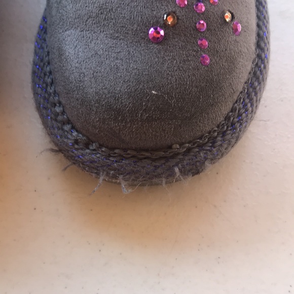 SKETCHERS | Grey Twinkle Toes Light Up Slouchy Ugg Inspired Boots - Picture 8 of 11